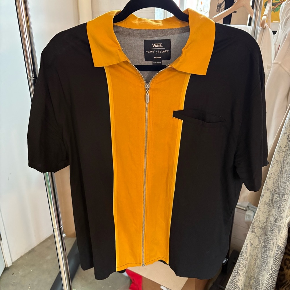 VANS X CURREN men’s front zip retro shirt | size M